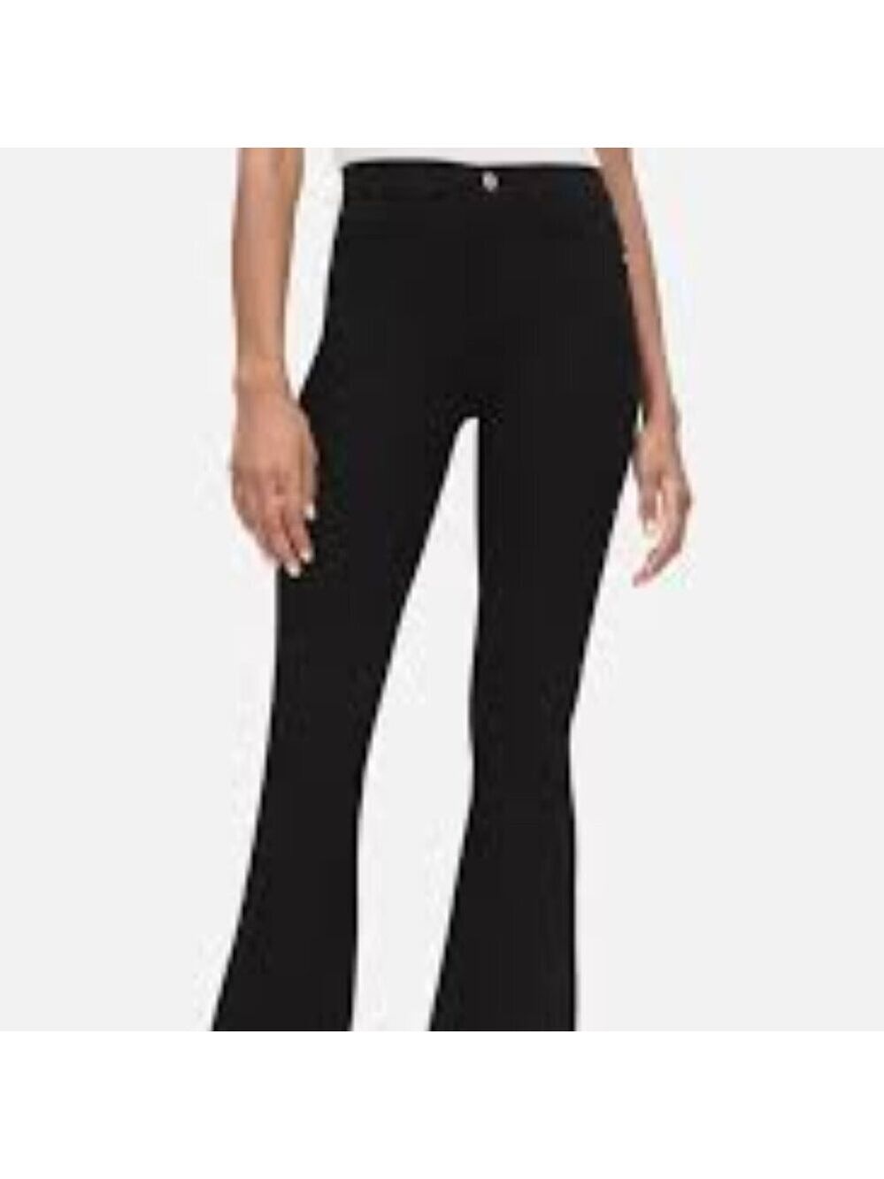 Frame Le High Flare Black 5 Pocket Zip Up Size 25